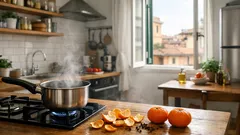 Odore di fritto in casa? Il trucco con bucce di mandarino e chiodi di garofano